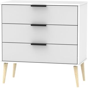 Norden Home Fully Assembled Euart 3 Drawer Chest Grey Matt/Oak 74cm H X 76.5cm W X 39.5cm D Norden Home Fully Assembled Euart 3 Drawer Chest Grey Matt/Oak 74cm H X 76.5cm W X 39.5cm D