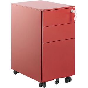 17 Stories Bridget-Malikia 3 Drawer Filing Cabinet Red 60cm H X 30cm W X 50cm D 17 Stories Bridget-Malikia 3 Drawer Filing Cabinet Red 60cm H X 30cm W X 50cm D