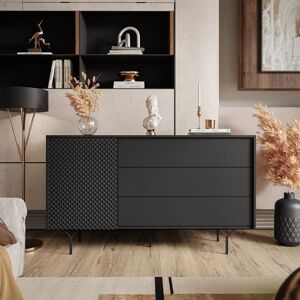 Latitude Run Sideboard RICHMOND 1D KSZ144 with drawers Black 82.6cm H X 144cm W X 37.5cm D Latitude Run Sideboard RICHMOND 1D KSZ144 with drawers Black 82.6cm H X 144cm W X 37.5cm D