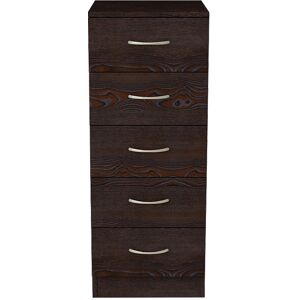 Ebern Designs Delonna Narrow Tall Chest of 5 Drawers Bedside Bedroom Hallway Storage Cabinet Furniture Walnut 90cm H X 34.5cm W X 36cm D Ebern Designs Delonna Narrow Tall Chest of 5 Drawers Bedside Bedroom Hallway Storage Cabinet Furniture Walnut 90cm H X 34.5cm W X 36cm D