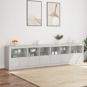 Metro Lane Sideboard With LED Lights Brown Oak 283X37x67 Cm White 67cm H X 283cm W X 37cm D Metro Lane Sideboard With LED Lights Brown Oak 283X37x67 Cm White 67cm H X 283cm W X 37cm D