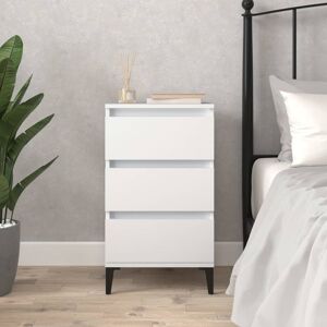 Latitude Run Bedside Cabinet 40 x 35 x 70 cm Engineered Wood White 70cm H X 40cm W X 35cm D Latitude Run Bedside Cabinet 40 x 35 x 70 cm Engineered Wood White 70cm H X 40cm W X 35cm D