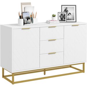 Canora Grey Lewter 120 Cm Wide 3 Drawer Sideboard White 76cm H X 120cm W X 40cm D Canora Grey Lewter 120 Cm Wide 3 Drawer Sideboard White 76cm H X 120cm W X 40cm D