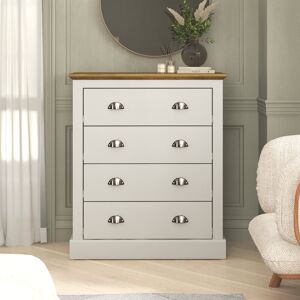 Brambly Cottage Sufy Octave 4 Drawer Chest of Drawers Light Grey 93cm H X 79.0cm W X 39.5cm D Brambly Cottage Sufy Octave 4 Drawer Chest of Drawers Light Grey 93cm H X 79.0cm W X 39.5cm D