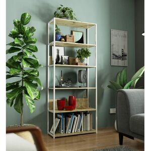 17 Stories Doric 192cm H Metal Bookcase Black;Tan (6 shelves) 192cm H x 80cm W x 32cm D 17 Stories Doric 192cm H Metal Bookcase Black;Tan (6 shelves) 192cm H x 80cm W x 32cm D
