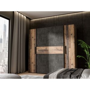 Latitude Run Koran 8No 4No Wardrobe, 190.5cm H x 200.1cm W x 61.6cm D Wood/Dark Grey 190.5cm H X 200.1cm W X 61.6cm D Latitude Run Koran 8No 4No Wardrobe, 190.5cm H x 200.1cm W x 61.6cm D Wood/Dark Grey 190.5cm H X 200.1cm W X 61.6cm D