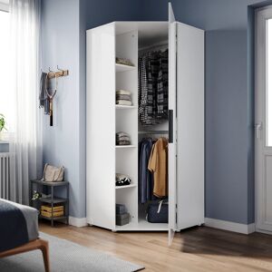 17 Stories 186*80*80cm Style Paneled Wardrobe, White White 203.2cm H X 203.2cm W X 203.2cm D 17 Stories 186*80*80cm Style Paneled Wardrobe, White White 203.2cm H X 203.2cm W X 203.2cm D