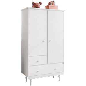 Harriet Bee Gunnulf 2 Door Wardrobe White 183cm H X 104cm W X 50cm D Harriet Bee Gunnulf 2 Door Wardrobe White 183cm H X 104cm W X 50cm D