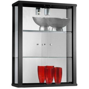 Ebern Designs Rachel Wall Mounted Curio Cabinet Black 82cm H X 56cm W X 25cm D Ebern Designs Rachel Wall Mounted Curio Cabinet Black 82cm H X 56cm W X 25cm D