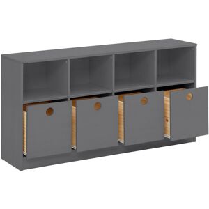 Ebern Designs Alpi B.Case 4DR Grey Grey 65cm H X 124.5cm W X 30cm D Ebern Designs Alpi B.Case 4DR Grey Grey 65cm H X 124.5cm W X 30cm D