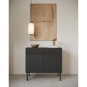 Latitude Run Alliyana 2-Door 2-Drawer Dresser 100cm Portland Black Ash Black 90cm H X 100cm W X 38cm D Latitude Run Alliyana 2-Door 2-Drawer Dresser 100cm Portland Black Ash Black 90cm H X 100cm W X 38cm D