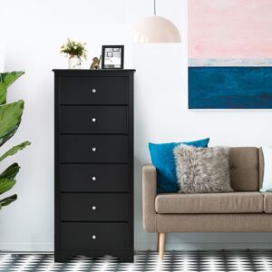 Marlow Home Co. Amerra 6 - Drawer 59Cm W Tallboy Black 345.44cm H X 83.82cm D Marlow Home Co. Amerra 6 - Drawer 59Cm W Tallboy Black 345.44cm H X 83.82cm D