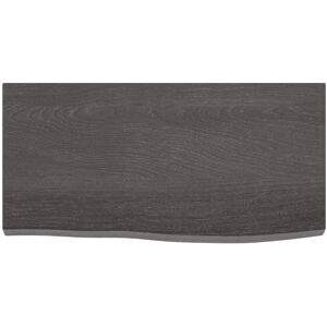 Natur Pur Wall Shelf Treated Solid Wood Oak Dark Brown 4cm H x 60cm W x 30cm D Natur Pur Wall Shelf Treated Solid Wood Oak Dark Brown 4cm H x 60cm W x 30cm D