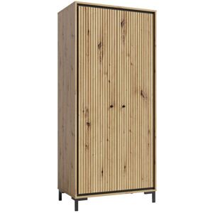 Alpen Home Vasilikos 2 Door Wardrobe Oak Artisan 196cm H X 89cm W X 54cm D Alpen Home Vasilikos 2 Door Wardrobe Oak Artisan 196cm H X 89cm W X 54cm D