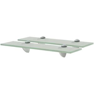Latitude Run 2 Piece Floating Shelf Frosted 0.8cm H x 40cm W x 20cm D Latitude Run 2 Piece Floating Shelf Frosted 0.8cm H x 40cm W x 20cm D