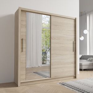 Latitude Run Baku 2 Door Manufactured Wood Wardrobe Natural/Oak 215cm H X 155cm W X 62cm D Latitude Run Baku 2 Door Manufactured Wood Wardrobe Natural/Oak 215cm H X 155cm W X 62cm D