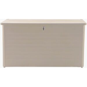 Dakota Fields Chalandra 160cm W Galvanised Steel Lockable Deck Box with Wheels Beige 91cm H X 160cm W X 79cm D Dakota Fields Chalandra 160cm W Galvanised Steel Lockable Deck Box with Wheels Beige 91cm H X 160cm W X 79cm D