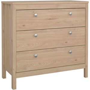 17 Stories Reeni Chest 3 Drawers in Jackson Hickory Oak Brown 79.7cm H X 82.3cm W X 38.4cm D 17 Stories Reeni Chest 3 Drawers in Jackson Hickory Oak Brown 79.7cm H X 82.3cm W X 38.4cm D
