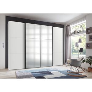 Ebern Designs Guardino 4 Door Wardrobe White 236cm H x 300cm W x 65cm D Ebern Designs Guardino 4 Door Wardrobe White 236cm H x 300cm W x 65cm D