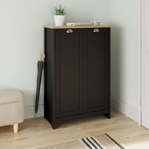 ClassicLiving Lancaster 2 Door Shoe Cabinet Black 18 ClassicLiving Lancaster 2 Door Shoe Cabinet Black 18