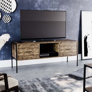 Borough Wharf Sylvie Industrial TV Stand With Storage Cabinet for TVs up to 55" Dark Wood 55" Borough Wharf Sylvie Industrial TV Stand With Storage Cabinet for TVs up to 55" Dark Wood 55"