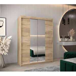 Alpen Home Orwigsburg 2 Door Solid + Manufactured Wood Wardrobe Sonoma Oak 200cm H X 150cm W X 62cm D Alpen Home Orwigsburg 2 Door Solid + Manufactured Wood Wardrobe Sonoma Oak 200cm H X 150cm W X 62cm D