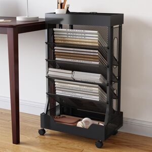 Rebrilliant 72cm H x 42cm W Steel Etagere Bookcase Black 72cm H X 42cm W X 22cm D Rebrilliant 72cm H x 42cm W Steel Etagere Bookcase Black 72cm H X 42cm W X 22cm D