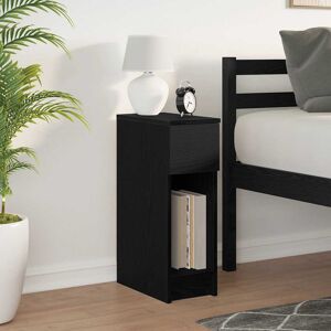 Alpen Home Vidaxl Bedside Table with Drawer Black Oak 60cm H X 20cm W X 36cm D Alpen Home Vidaxl Bedside Table with Drawer Black Oak 60cm H X 20cm W X 36cm D