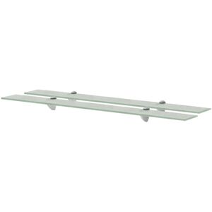 Latitude Run 2 Piece Floating Shelf Frosted 0.8cm H x 90cm W x 10cm D Latitude Run 2 Piece Floating Shelf Frosted 0.8cm H x 90cm W x 10cm D