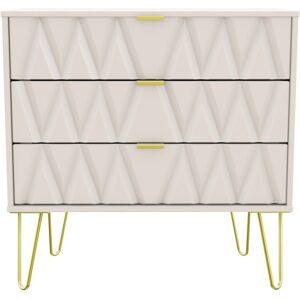 Etta Avenue Fully Assembled Cerys 3 Drawer 76.5Cm W Chest of Drawers Cream 74cm H X 76.5cm W X 39.5cm D Etta Avenue Fully Assembled Cerys 3 Drawer 76.5Cm W Chest of Drawers Cream 74cm H X 76.5cm W X 39.5cm D