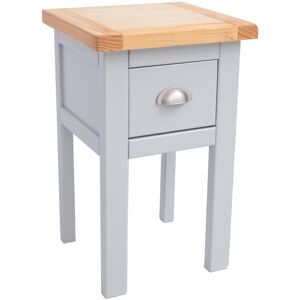 Marlow Home Co. 1 Drawer Bedside Table Grey/Oak/Silver 56cm H X 35cm W X 32cm D Marlow Home Co. 1 Drawer Bedside Table Grey/Oak/Silver 56cm H X 35cm W X 32cm D