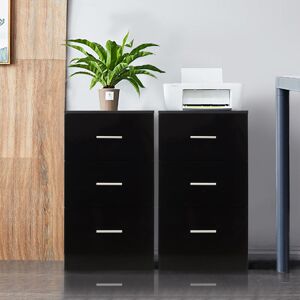 17 Stories 3-Drawer Chest Storage Cabinet Dresser Night Stand Organizer Black 66cm H X 37cm W X 34cm D 17 Stories 3-Drawer Chest Storage Cabinet Dresser Night Stand Organizer Black 66cm H X 37cm W X 34cm D