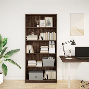 Zipcode Design athema Bookcase Brown Oak (5 Shelves) 176cmH x 80cmW x 24cmD Zipcode Design athema Bookcase Brown Oak (5 Shelves) 176cmH x 80cmW x 24cmD