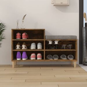 Ebern Designs vidaXL Shoe Cabinet 102 x 36 x 60 cm Engineered Wood Smoked Oak Ebern Designs vidaXL Shoe Cabinet 102 x 36 x 60 cm Engineered Wood Smoked Oak