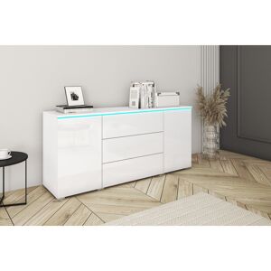 Ivy Bronx Aayran 123 Cm Wide 3 Drawer Sideboard White 67.9cm H X 150cm W X 39.5cm D Ivy Bronx Aayran 123 Cm Wide 3 Drawer Sideboard White 67.9cm H X 150cm W X 39.5cm D