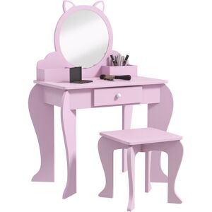 Zoomie Kids Alec Kids Dressing Table Set Pink 87cm H X 55cm W X 34cm D Zoomie Kids Alec Kids Dressing Table Set Pink 87cm H X 55cm W X 34cm D