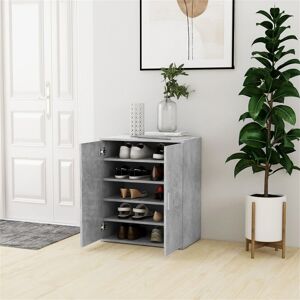 Ebern Designs Shoe Cabinet 60x35x70 cm Engineered Wood Concrete Grey 10 Ebern Designs Shoe Cabinet 60x35x70 cm Engineered Wood Concrete Grey 10
