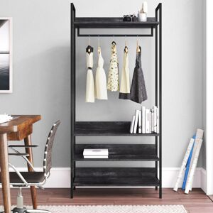 Mercury Zaira Wardrobe Black 180 cm H x 83.8 cm W x 40 cm D Mercury Zaira Wardrobe Black 180 cm H x 83.8 cm W x 40 cm D