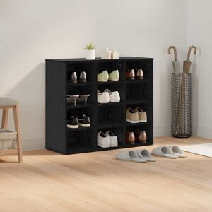 Latitude Run Shoe Cabinet Concrete 77.5 X 30 X 67 Cm Engineered Wood Black Oak 12 Latitude Run Shoe Cabinet Concrete 77.5 X 30 X 67 Cm Engineered Wood Black Oak 12