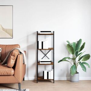 Borough Wharf Bookcase Black Oak 80 X 30 X 153 Cm Engineered Wood Dark Brown (4 Shelves) 118cm H x 40cm W x 30cm D Borough Wharf Bookcase Black Oak 80 X 30 X 153 Cm Engineered Wood Dark Brown (4 Shelves) 118cm H x 40cm W x 30cm D