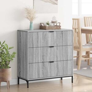 Borough Wharf Sideboard Brown Oak 79.5 X 33 X 82 Cm Engineered Wood Grey Sonoma 82cm H X 79.5cm W X 33cm D Borough Wharf Sideboard Brown Oak 79.5 X 33 X 82 Cm Engineered Wood Grey Sonoma 82cm H X 79.5cm W X 33cm D