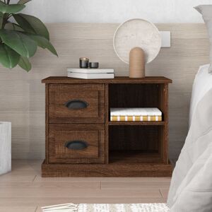 Marlow Home Co. Simlai 2 Drawer Bedside Table Brown Oak 45cm H X 60cm W X 35.5cm D Marlow Home Co. Simlai 2 Drawer Bedside Table Brown Oak 45cm H X 60cm W X 35.5cm D