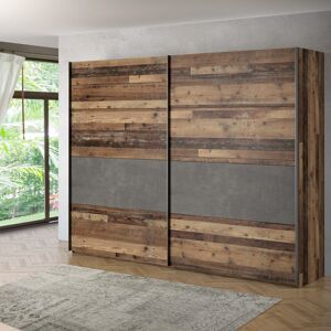 Mercury Huguley 2 Door Sliding Wardrobe Brown/Grey 210.5cm H x 269.9cm W x 61.2cm D Mercury Huguley 2 Door Sliding Wardrobe Brown/Grey 210.5cm H x 269.9cm W x 61.2cm D