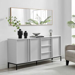 Latitude Run Skit Living Room Sideboard - Sleek Scandi Design Cabinet and Drawer Storage White 80cm H X 180cm W X 40cm D Latitude Run Skit Living Room Sideboard - Sleek Scandi Design Cabinet and Drawer Storage White 80cm H X 180cm W X 40cm D