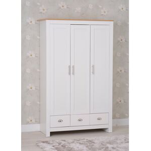 Marlow Home Co. Annieruth 3 Door Wardrobe White 180cm H X 79cm W X 50cm D Marlow Home Co. Annieruth 3 Door Wardrobe White 180cm H X 79cm W X 50cm D