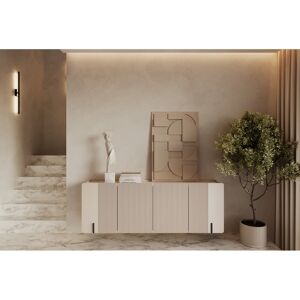 Brayden Studio Bodhe 200 Cm Wide Sideboard Black/Beige 70cm H X 200cm W X 42cm D Brayden Studio Bodhe 200 Cm Wide Sideboard Black/Beige 70cm H X 200cm W X 42cm D