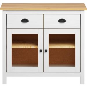 Brambly Cottage Mickelson Free-Standing Cabinet 90x40x80 cm White/Honey Brown 80cm H X 90cm W X 40cm D Brambly Cottage Mickelson Free-Standing Cabinet 90x40x80 cm White/Honey Brown 80cm H X 90cm W X 40cm D