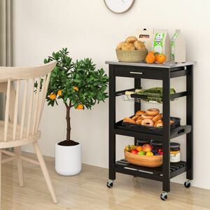 Marlow Home Co. Amat Bar Cart Black 84cm H X 47cm W X 37cm D Marlow Home Co. Amat Bar Cart Black 84cm H X 47cm W X 37cm D