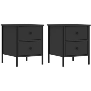 Latitude Run Mihika Bedside Cabinets 40x42x50 cm Engineered Wood Black 50cm H X 40cm W X 42cm D Latitude Run Mihika Bedside Cabinets 40x42x50 cm Engineered Wood Black 50cm H X 40cm W X 42cm D