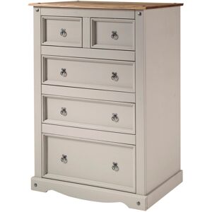Brambly Cottage Palmea 5 Drawer 92Cm W Chest of Drawers Grey 129cm H X 92cm W X 48cm D Brambly Cottage Palmea 5 Drawer 92Cm W Chest of Drawers Grey 129cm H X 92cm W X 48cm D